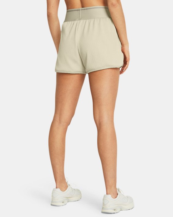 Women's UA Journey Rib Shorts in Brown image number 1